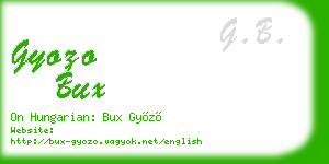 gyozo bux business card